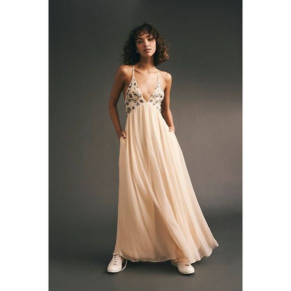 Free People Pants - New Free People Ethereal Embellished Jumpsuit  Size 6